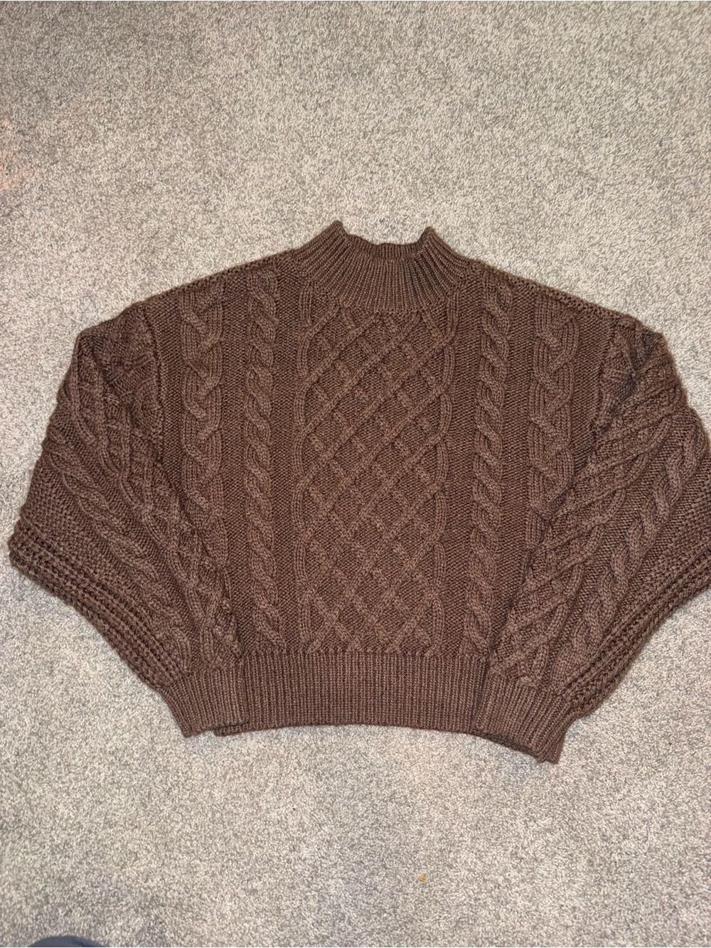 Gentle Fawn Chocolate Brown Cable Knit Sweater